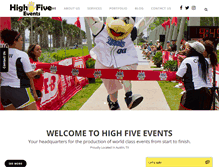 Tablet Screenshot of highfiveevents.com